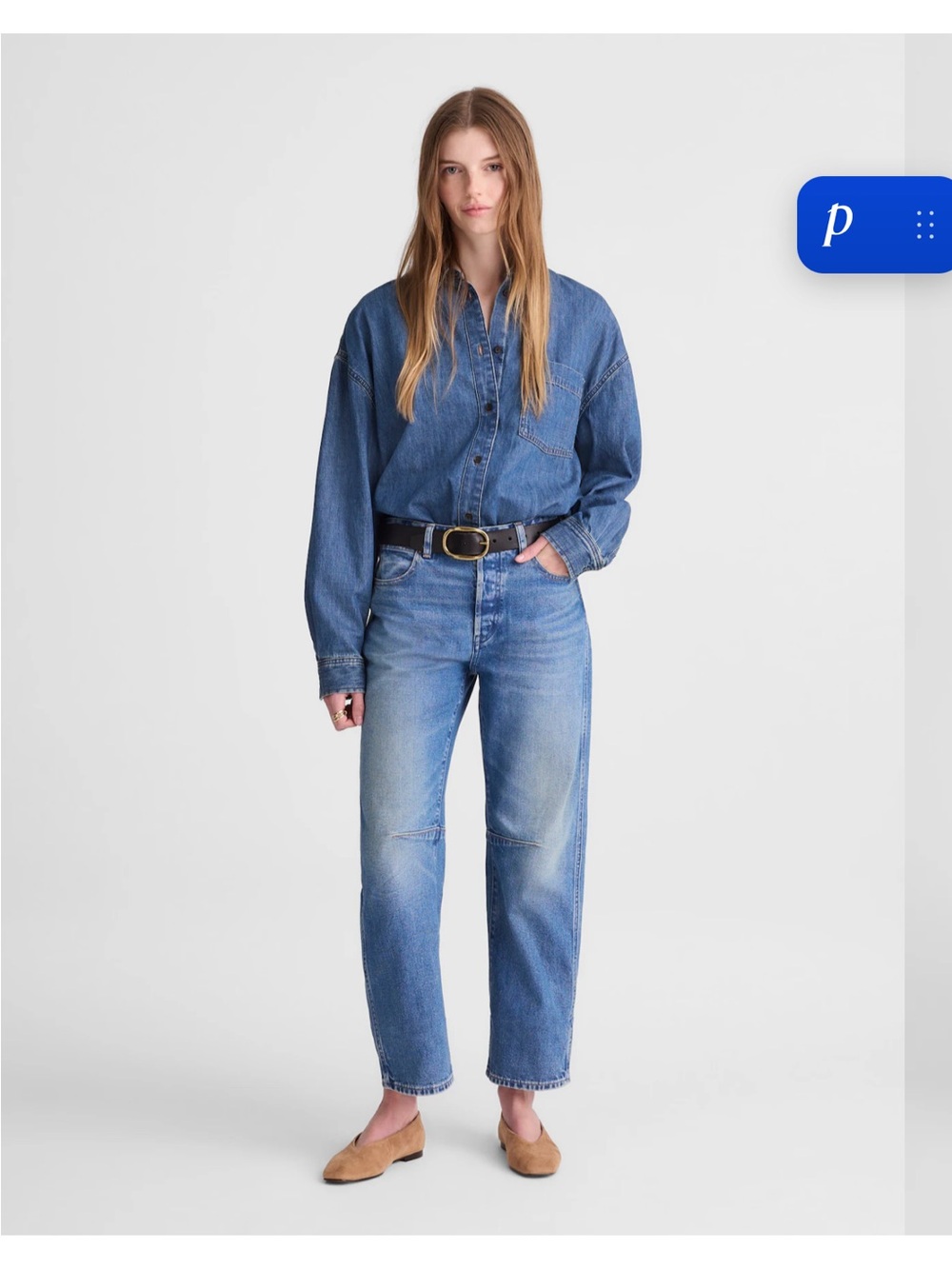 Madewell The Darted Barrel-leg Jean